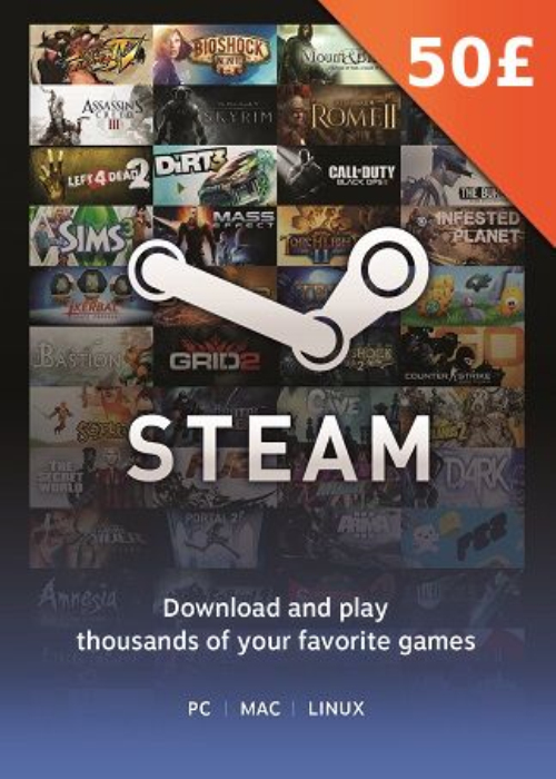 Official Steam Gift Card 50 GBP Steam Gift Card 50 GBP